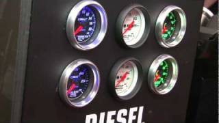 Auto Meters amazing new Playback Tach Vintage Series Gauges amp Mounting Solutions at SEMA 2011 [upl. by Essa462]