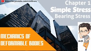 Mechanics of Deformable Bodies  Chapter 1  Simple Stress Bearing Stress [upl. by Meyer1]