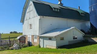 A gambrel roof barn and a brick house When I picture a Wisconsin farm this is it [upl. by Lleznol652]