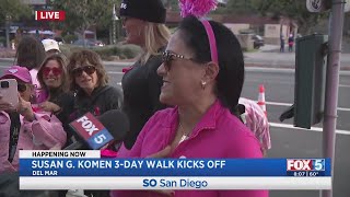 Susan G Komen threeday walk kicks off in Del Mar [upl. by Sanford]