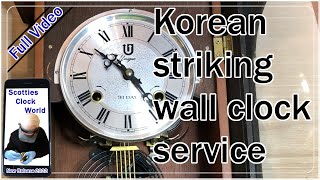 Korean 31 Day Wall Clock Repair  Full Video [upl. by Nwahs]