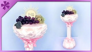 DIY Artichoke ribbon communion chalice ENG Subtitles  Speed up 345 [upl. by Ehav]