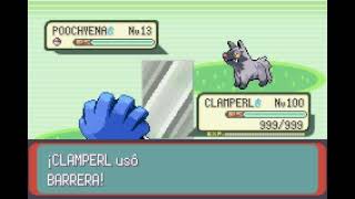 POKEMON EMERALD  CLAMPERL  BARRERA  BARRIER [upl. by Zetnod13]