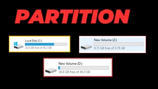 How to do partition of disk or drive in PC or computer or laptop in 2024 [upl. by Navetse]