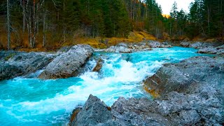 Mountain River Waterfall Flowing 247 Water Sounds Nature White Noise River Sounds for Sleeping [upl. by Jacques443]