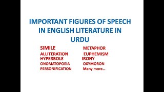 Figures of Speech in English Literature  In Hindi or Urdu  Simile Metaphor Oxymoron Euphemism [upl. by Converse271]