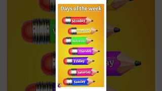 days of the week song  sunday monday tuesday pencils song stay little [upl. by Inoue]