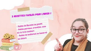 3 recettes faciles pour lhiver 🍂 [upl. by Idyh580]