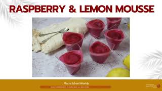 Macrobiotic Diet Cooking amp Recipes  Vegan Raspberry amp Lemon Mousse [upl. by Namzzaj]