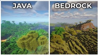 Minecraft JAVA VS Minecraft Bedrock RTX🤩 [upl. by Lanod611]