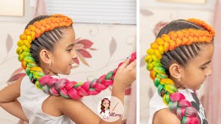 Trenza Arcoíris 🌈 Con Kanekalon Para Principiantes [upl. by Aday813]