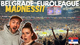 FIRST TIME AT CRAZY SERBIAN BASKETBALL EUROLEAGUE MATCH  BELGRADE TRAVEL VLOG 2024 [upl. by Reinar]