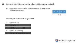 Högskoleprovet NOG uppgift 23 från höstens högskoleprov 2024 provpass 1 kvantitativ del [upl. by Johns]