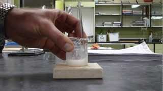 Endothermic Reaction  two solids [upl. by Ahsinid]