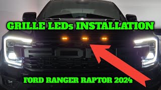 Grille LEDs Installation Ford Ranger Raptor NEXT GEN 20222024 Amber LEDs Part 1 [upl. by Eckmann]