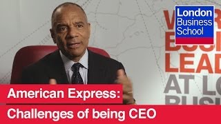 Challenges of being a CEO American Express Ken Chenault  London Business School [upl. by Behn931]