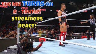 The Miz turns on RTruth  Streamers React wwe wweraw rtruth [upl. by Vaasta726]