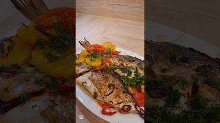 Delicious Dorado Fish filled with Vegetables shorts asmr recipe food yummy health cooking [upl. by Ellehcsar468]