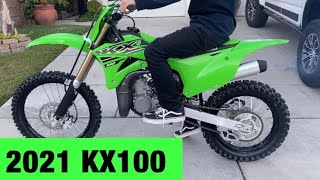 Kawasaki kx100 2021  Start Up [upl. by Shepp]