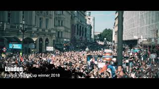 France championne du monde 2018  celebrations Londres [upl. by Erline304]