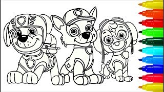 PAW PATROL Transformers Coloring Pages  Colouring Pages for Kids with Colored Markers [upl. by Rehpotsirk]