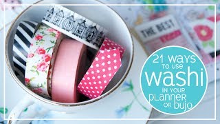 21 Washi Ideas for Your Planner and Bullet Journal 2018 [upl. by Dwan]