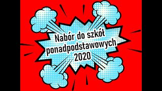 Cz1 Nabór elektroniczny do szkół ponadpodstawowych 2020 Instrukcja rekrutacja punktacja i dokumenty [upl. by Ikaz]