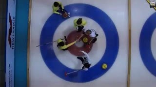 Russian curling Alina Kovaleva  Tapback for the win [upl. by Eelidnarb155]