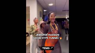 Jennifer Hudson did her big one with the hype tunnel 🤩 via JenniferHudsonShow hypeup music [upl. by Reilamag712]