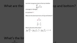 limit comparison test for nn21 [upl. by Moll]