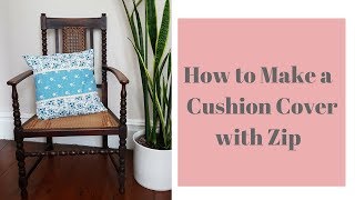 How to Make a Cushion Cover with Zip [upl. by Marras570]