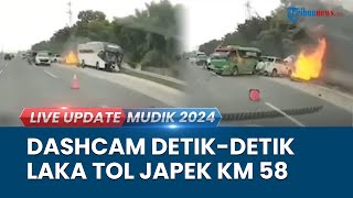 Rekaman Dashcam Ungkap Detikdetik Laka Tol Cikampek Km 58 Ucapan Sopir Bus Primajasa Terbukti [upl. by Boyce]