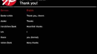 Learn German  Survival phrases 1 how to say Thank You [upl. by Coralyn]