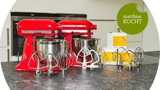 Kitchenaid KSM185  Neuerungen EdelstahlRühraufsätze und Vergleich [upl. by Prager415]