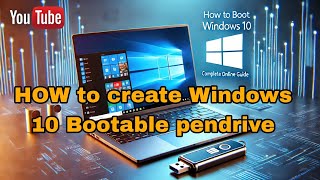 How to Create a bootable windows 10 pendrive quotEast and fastquot windows usb pendrive boot [upl. by Assilaj]