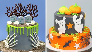 12 Fun and Creative Cake Decorating Ideas For Halloween  Yummy Chocolate Cake Recipes [upl. by Hgielsel]