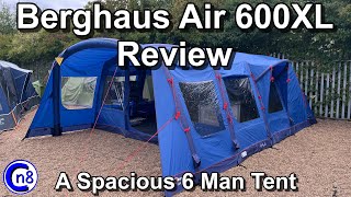 Berghaus Air 600XL Nightfall Tent Review  A spacious 6 man tent [upl. by Marjory]