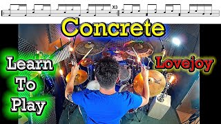 Lovejoy ConcreteDrum Tutorial Lesson with notation [upl. by Arathorn]