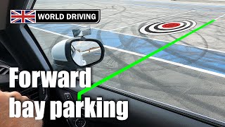 Forward Bay Parking with Reference Points  Driving Test Manoeuvre [upl. by Chenee]