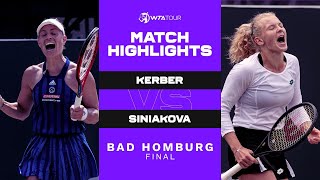 Angelique Kerber vs Katerina Siniakova  2021 Bad Homburg Final  WTA Match Highlights [upl. by Droffig]