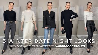 5 OUTFIT FORMULAS FOR WINTER DATE NIGHT LOOKS  CHIC amp MINIMAL OUTFITS USING YOUR WARDROBE BASICS [upl. by Beverle]