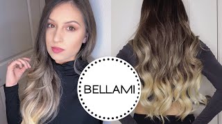 Bellami Hair Extensions Review Ombre Clip On  How to Style Hair Extensions [upl. by Dowell]