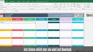 Dynamic Calendar Excel Template  Free Download Excel Calendar [upl. by Onabru425]