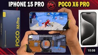 Poco x6 Pro Vs iPhone 15 Pro  Gaming Comparison Free Fire 2024 [upl. by Esorrebma]