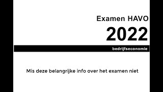 HAVO  zo ziet het examen bedrijfseconomie van 2022 eruit aantal vragen  punten  onderwerpen [upl. by Birgit]