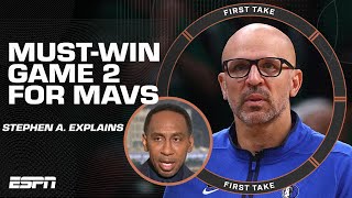 Why Stephen A believes Game 2️⃣ is MUSTWIN for the Mavericks  First Take [upl. by Risay]