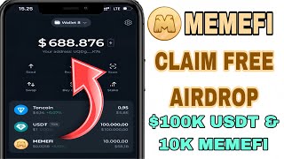 Claim Free Airdrop MEMEFI  100K USDT TON amp MEMEFI Airdrop on Tonkeeper [upl. by Odnuges750]