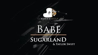 Sugarland  Babe ft Taylor Swift  Piano Karaoke  Sing Along  Cover with Lyrics [upl. by Yadnil23]