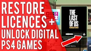 How To Restore Licenses On PS4  How To Unlock Your Digital PS4 Games  PS4 Tutorial [upl. by Ecerehs]