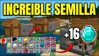 ✅ La MEJOR SEMILLA de MINECRAFT 12073 BEDROCK para COMENZAR [upl. by Heisser291]